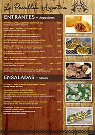 Image result for Argentina Restaurant Menu