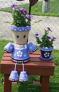 Image result for Clay Flower Pot Crafts