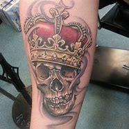 Image result for Skull with Crown King Tattoo