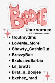 Image result for Usernames for Baddies