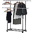 Image result for Simplehouseware Double Rod Portable Clothing Hanging Garment Rack