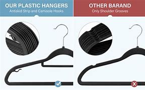 Image result for Heavy Duty Plastic Clothes Hangers Black