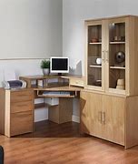Image result for Corner Desk Designs Oak Wood