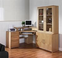 Image result for Corner Cabinet above Desk