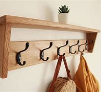 Image result for wood wall hangers racks