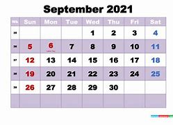 Image result for September 2021 Calendar