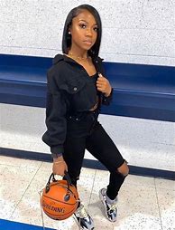 Image result for Black Girls Cute Outfits with Jean Jackets