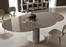 Image result for Round Glass Extendable Dining Table