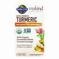 Image result for Garden Of Life - Mykind Organics Turmeric Extra Strength Inflammatory Response Formula - 120 Vegan Tablet(S)