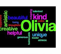 Image result for The Name Olivia with a Light Blue Background