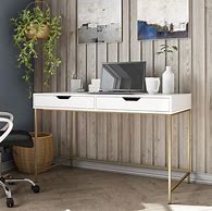Image result for White Computer Desk with Drawers