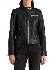 Image result for Black Leather Coat Women