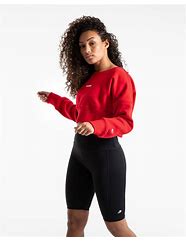 Image result for Red Colored Cropped Sweatshirt