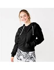 Image result for Black Front Zipper Striped Hoodie