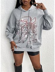 Image result for Rhinestone Studded Sweatshirt
