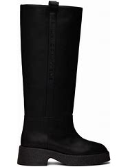Image result for Wedge Rubber Sole Leather Shearling Tall Boots Stella McCartney