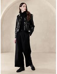 Image result for Denim Style Leather Jacket