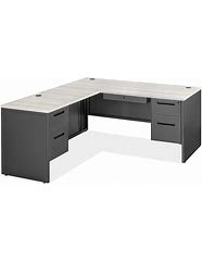 Image result for L-shaped Desk with Shelves