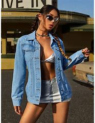 Image result for Outfits with Blue Jean Jackets
