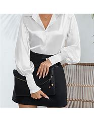 Image result for White Bow Blouse Plus Size