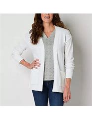 Image result for Denim Top with White Cardigan