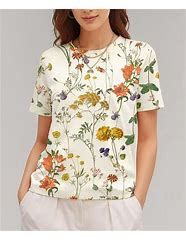 Image result for White Floral T-Shirt