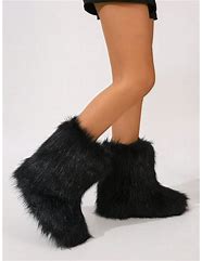 Image result for Thigh High Fur Boots