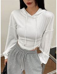 Image result for White Crop Top Hoodie Outfits