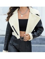 Image result for Black Crop Leather Jacket