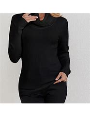 Image result for Women's Black Turtleneck Sweater