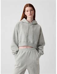 Image result for Cropped Pullover Hoodie Grey