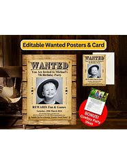 Image result for Wild West Wanted Template