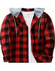 Image result for Hooded Flannel Jacket Fleece Lining