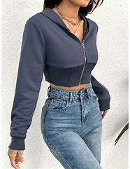 Image result for Hooded Crop Top