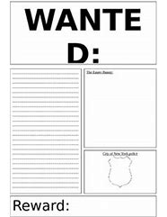 Image result for Wanted Poster Paper