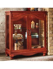 Image result for Old Curio Cabinet with Curved Glass