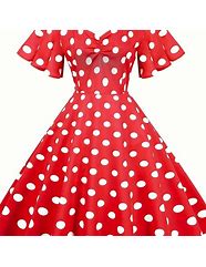 Image result for Plus Size Retro Dresses Polka Dot Vintage
