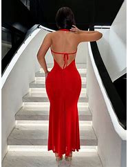 Image result for Long Red Prom Dress