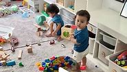 Peeja | Ayden & Alfie on Instagram: "Keep calm and play all day 🤣 #AydenAlfiePlays #toddlerlife #playroom"