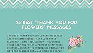 25 Best "Thank You for Flowers" Messages