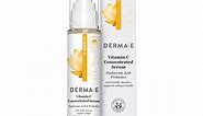 DERMA E Vitamin C Serum for Face with Hyaluronic Acid, Concentrated Brightening Serum, Vegan, 2 oz