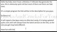 Windows 7 Ultimate keygen