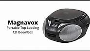 Magnavox | MD6924 Portable Top Loading CD Boombox with AM/FM Stereo Radio in Black