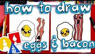 How To Draw Cute Eggs And Bacon