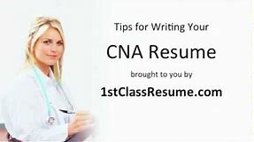 CNA Resume Writing Tips