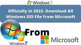 Download Windows 7 ISO File Officially in 2022 Download All Window ISO File From Microsoft