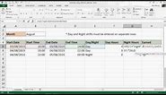 Excel Timesheet with Different Rates for Shift Work