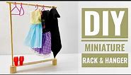 DIY How to Make a Miniature Doll Clothes Rack & Hangers