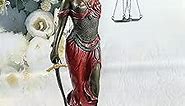 Bronze Blind Lady of Justice Scales Law Lawyer Attorney Office Statue Sculpture NR