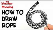 How to draw coiled rope - clock face #6
